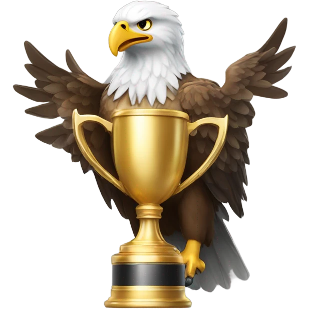 Eagle holding a trophy  emoji