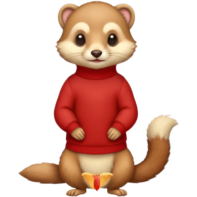 weasel with red pulloveer emoji