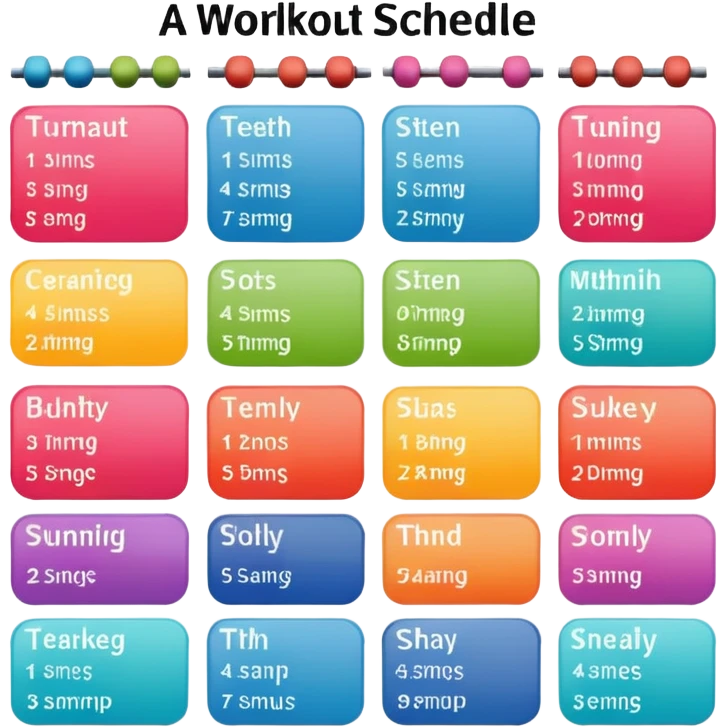 workout schedule emoji