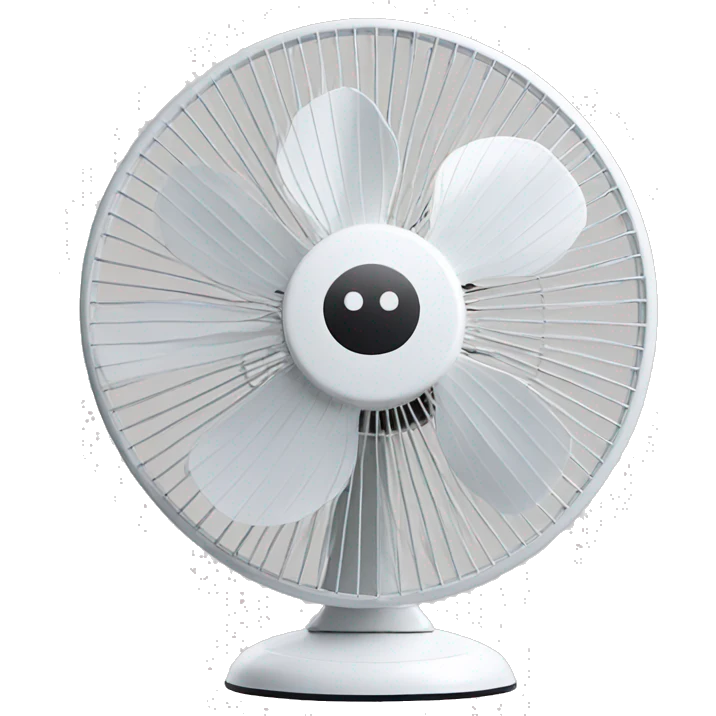 Cute white classic Stand fan emoji