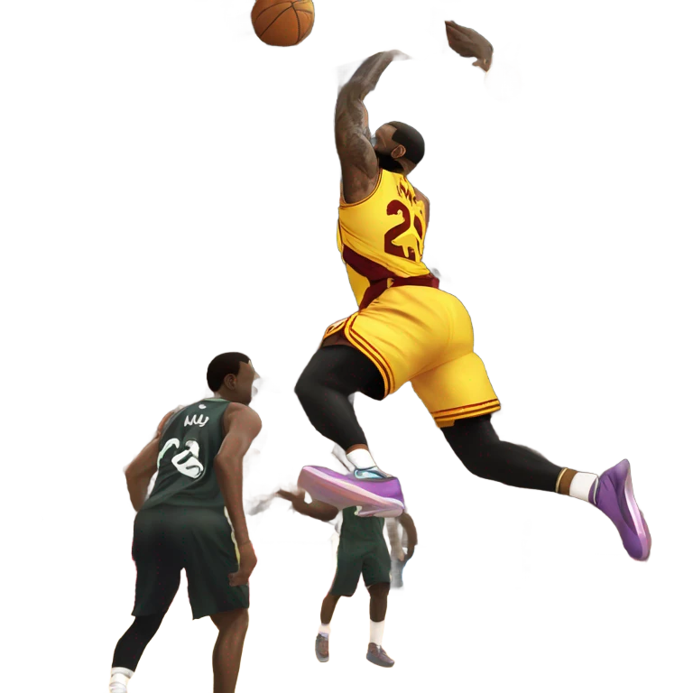 LeBron James dunking on Victor Wembanyama emoji