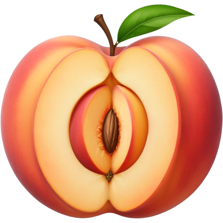 peach split open with seed emoji