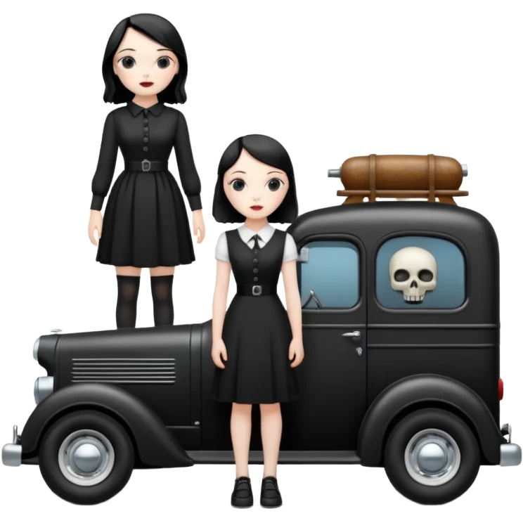 Heroic  Wednesday Adam’s  exterminator antique tall moving van hot rod emoji