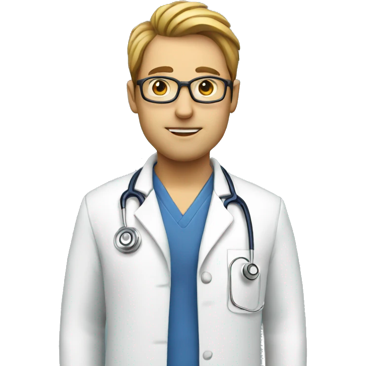 doctor with a calander at back emoji