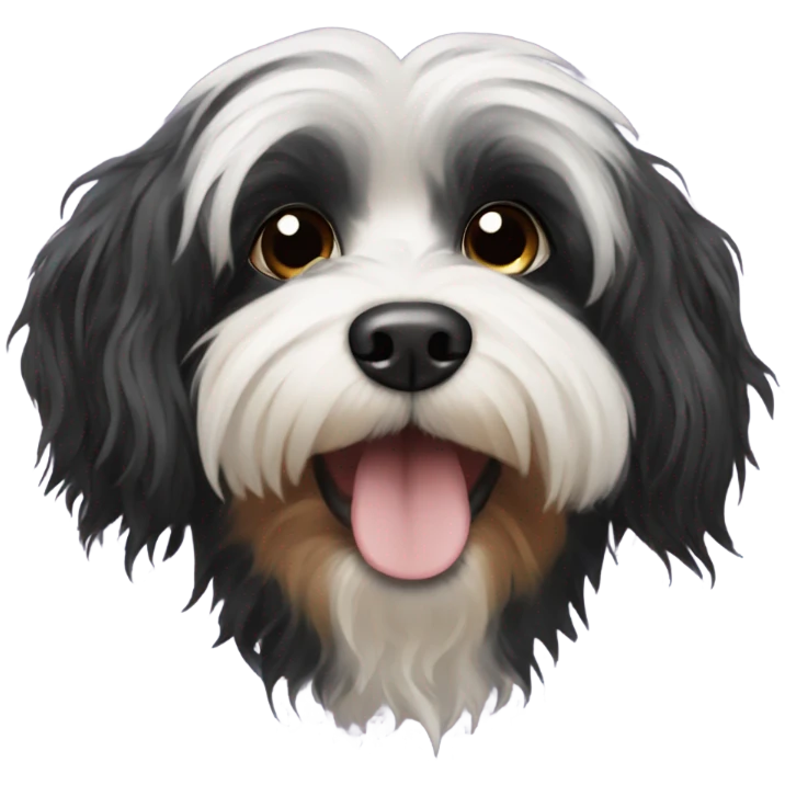 Black havanese dog emoji