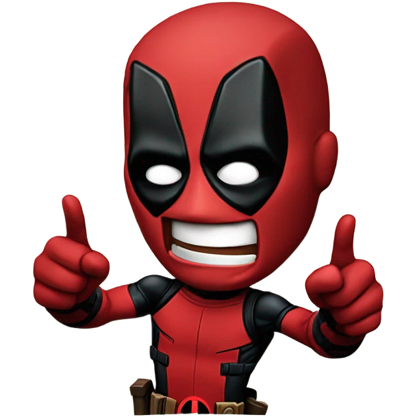 Deadpool flipping you off with both hands emoji