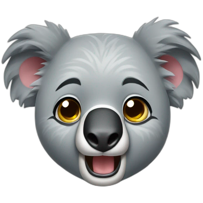 angry koala at IT work emoji