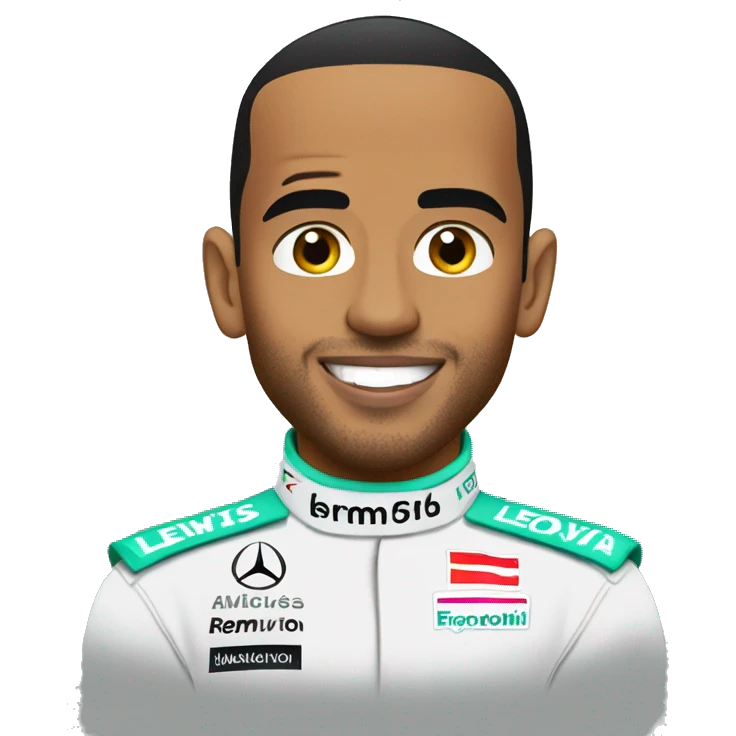 Lewis Hamilton in formula 1 car emoji