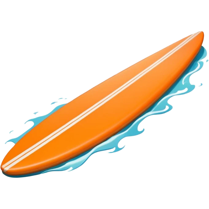 1 orange Surfboard with wave emoji
