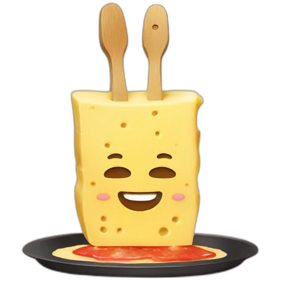 kawaii raclette emoji