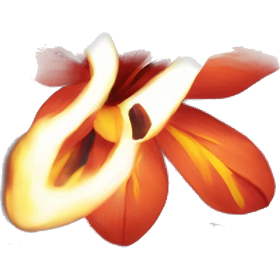 Flower with fire emoji