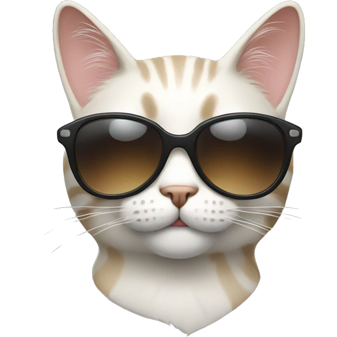 Cat with sunglasses emoji