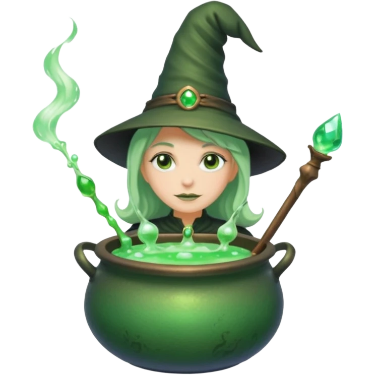 green witch cooking potion emoji