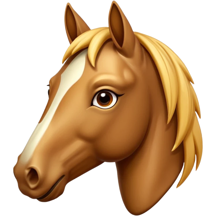 stylized horse head emoji, minimal details emoji