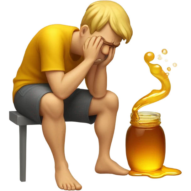 Guy barfing honey  emoji
