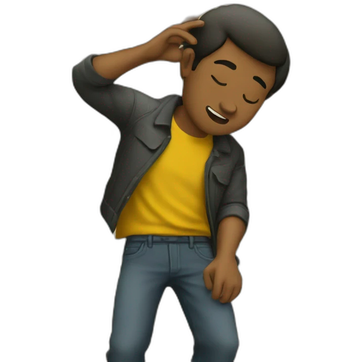 Homme qui dab emoji