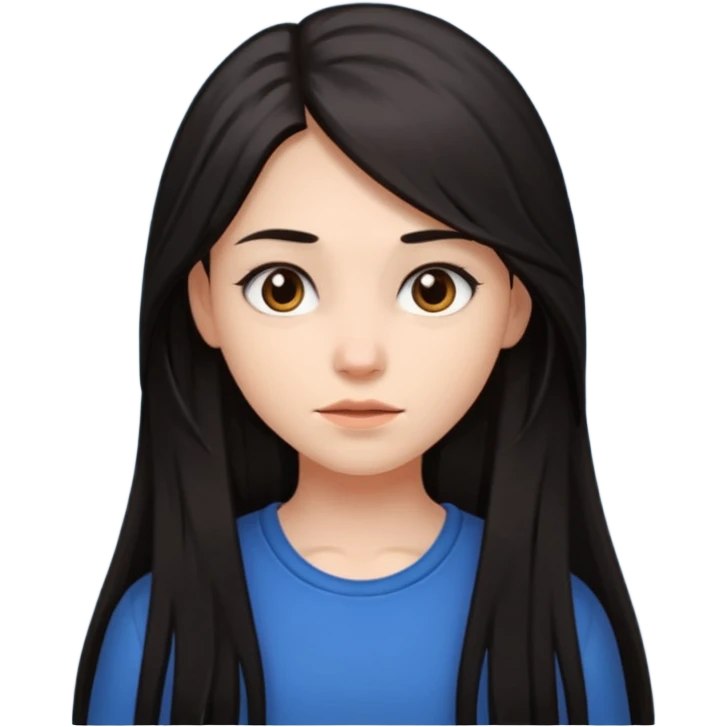 girl with dark long hair emoji