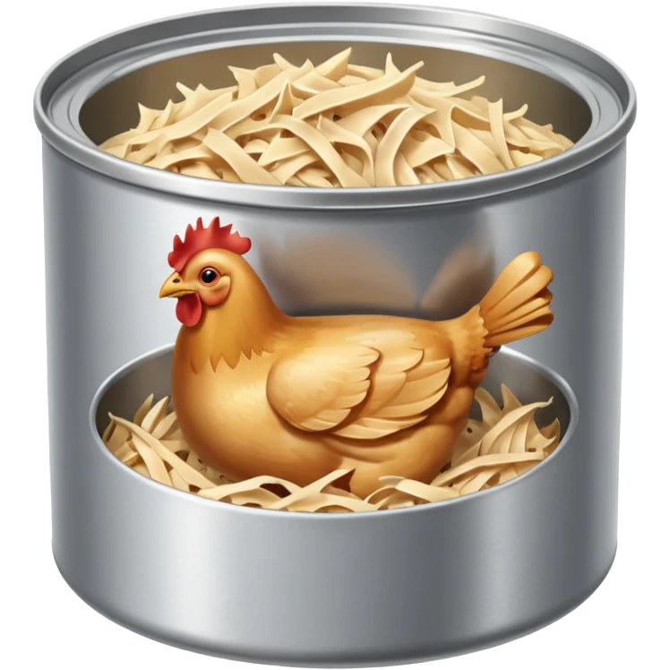 an open can of chicken, simple, clear emoji