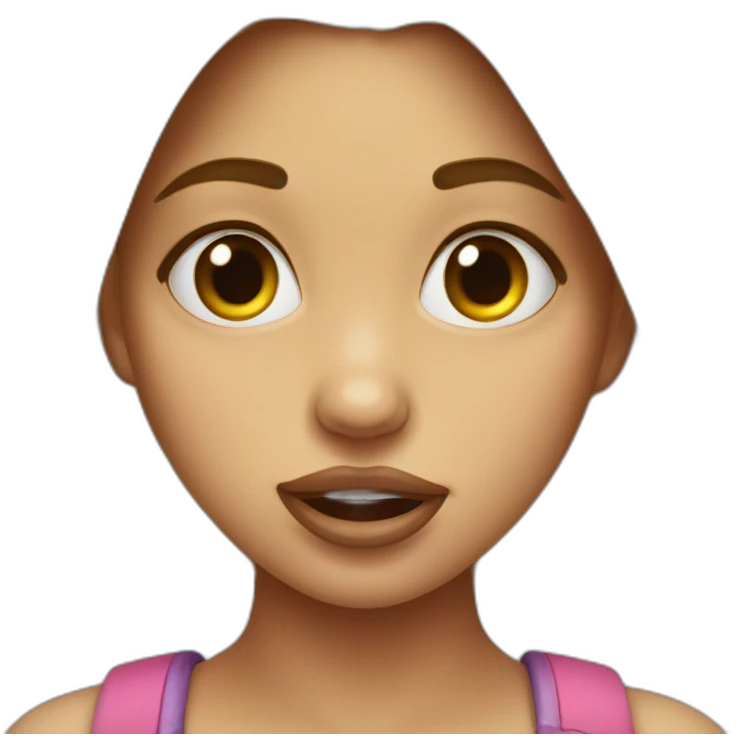 Girl sticking tongue out with crossed eyes emoji