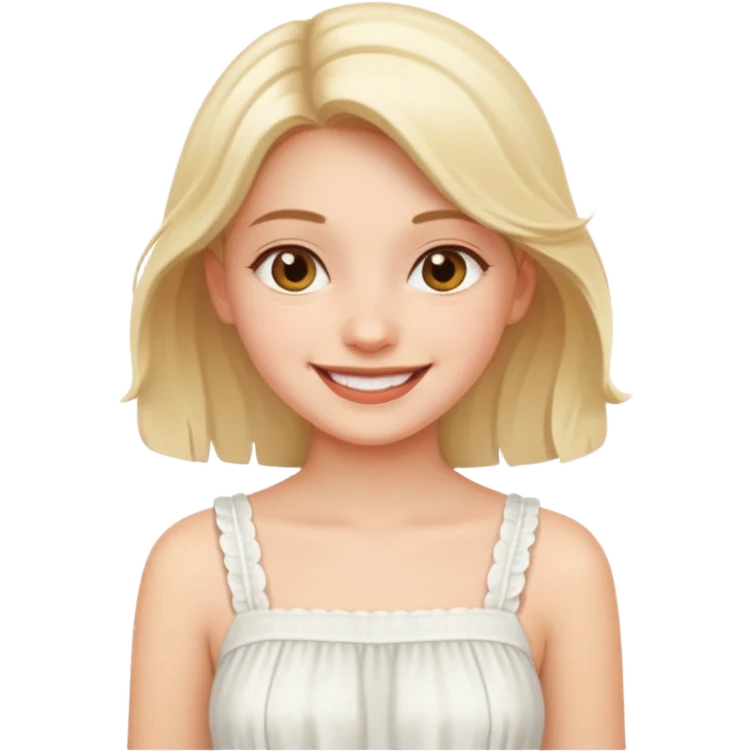 girl in white summer dress  emoji