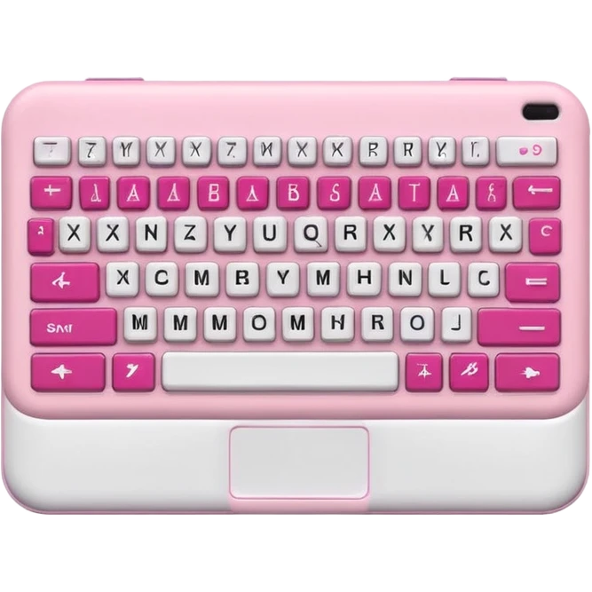 mix light pink dark pink and white girly keyboard emoji