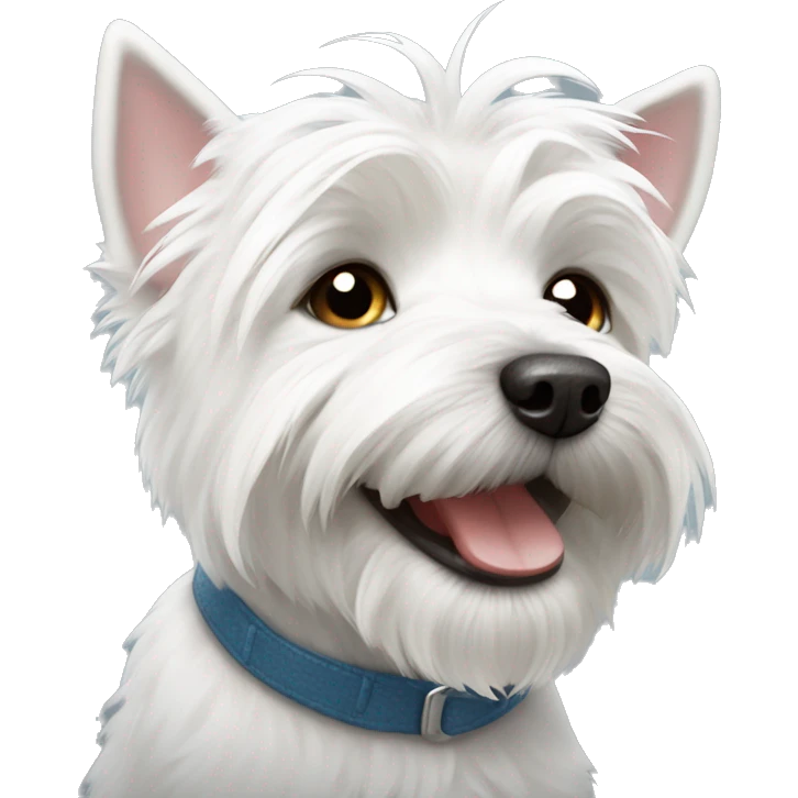 Westie smiling emoji