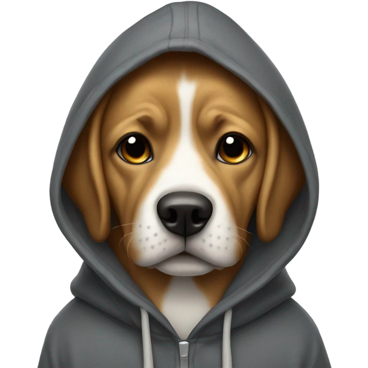 Dog wearing a hoddie emoji