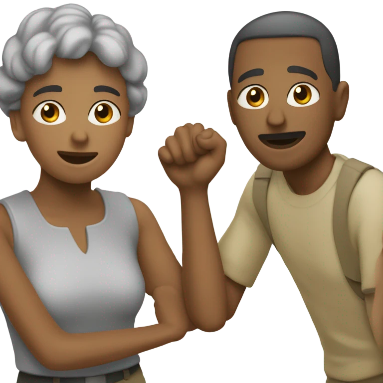 deux personnes qui se sert la main emoji
