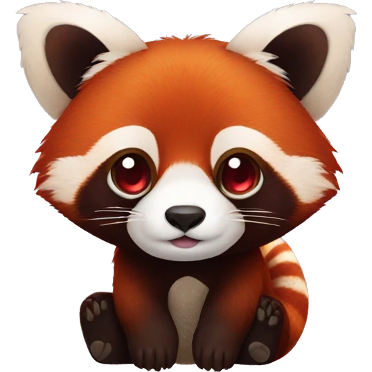 Red panda with heart eyes emoji