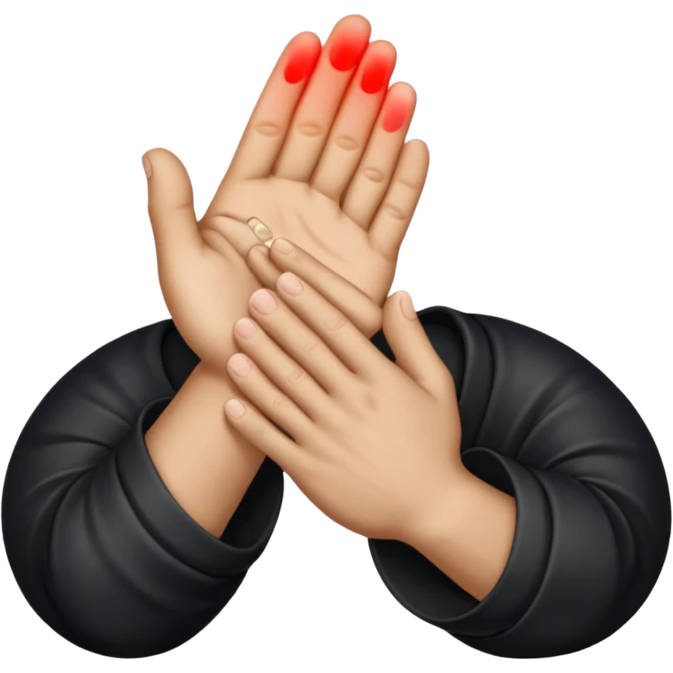 Black praying hand emoji