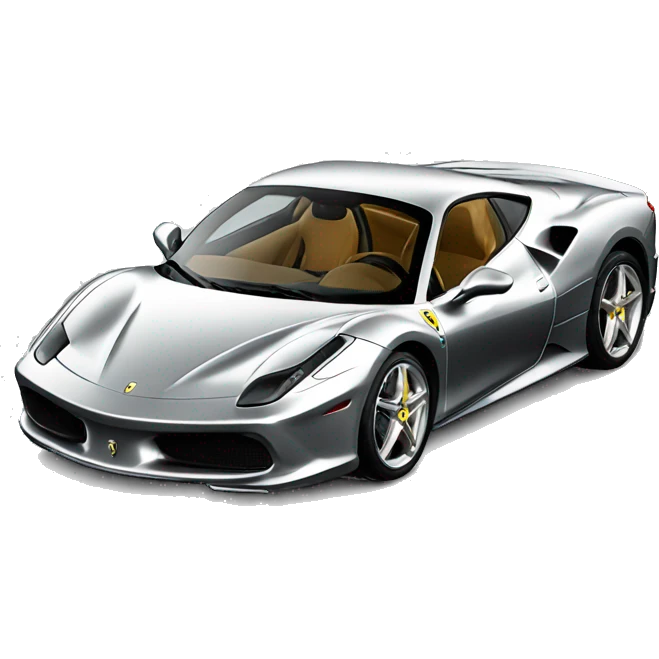 ferrari silver de lado emoji