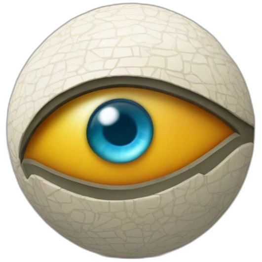 3d sphere with a cartoon Mule skin texture with Eye of Horus emoji