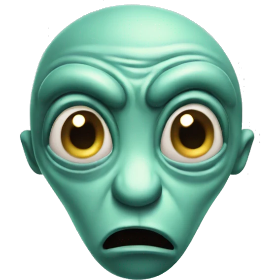 alien disgusted expression emoji