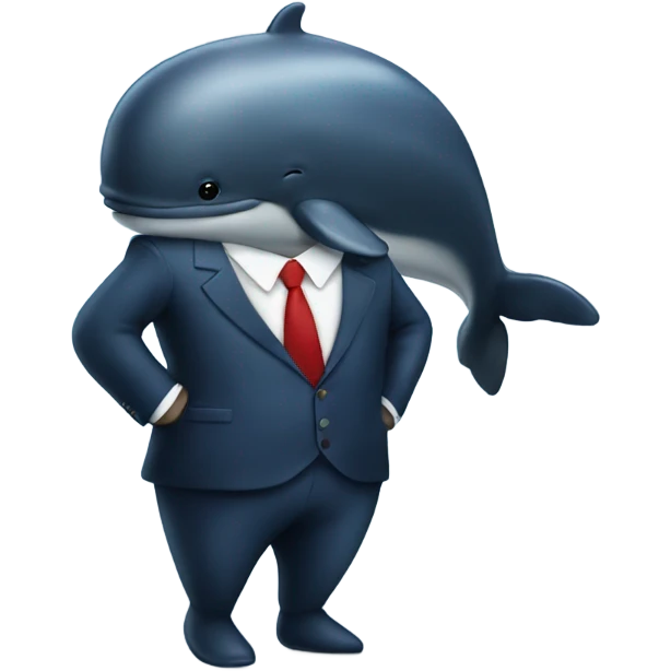 Whale in a suit  emoji
