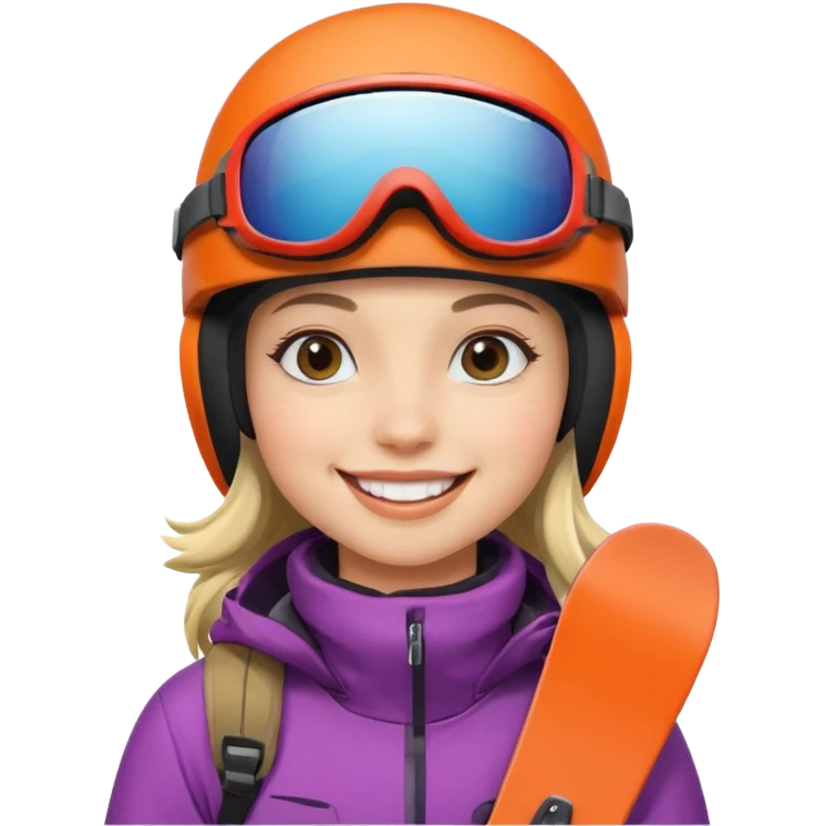 Girl snowboarder emoji