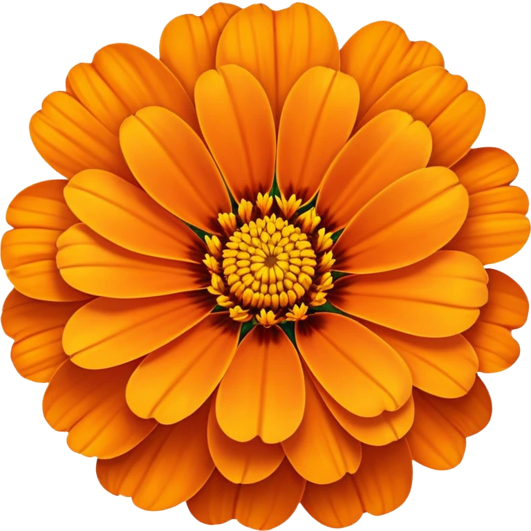 cempasúchil flower, Mexican marigold, bright orange with layered petals emoji
