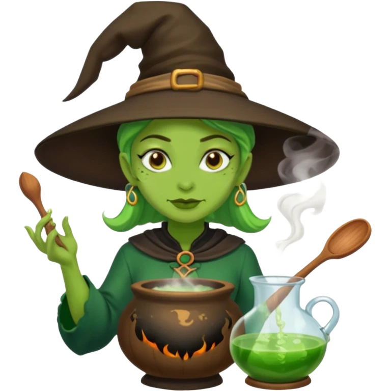 green witch cooking potion emoji