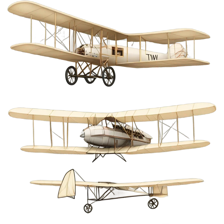 Wright brothers Airplane that says TWM emoji