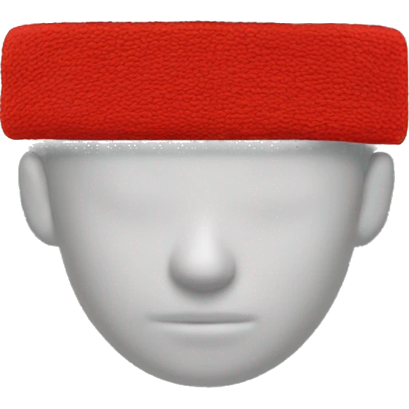 red sport sweatband emoji