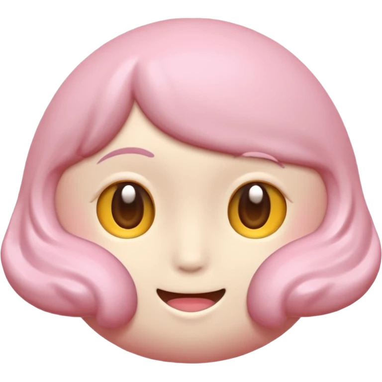 水晶粉彩粉红色心形 3D emoji
