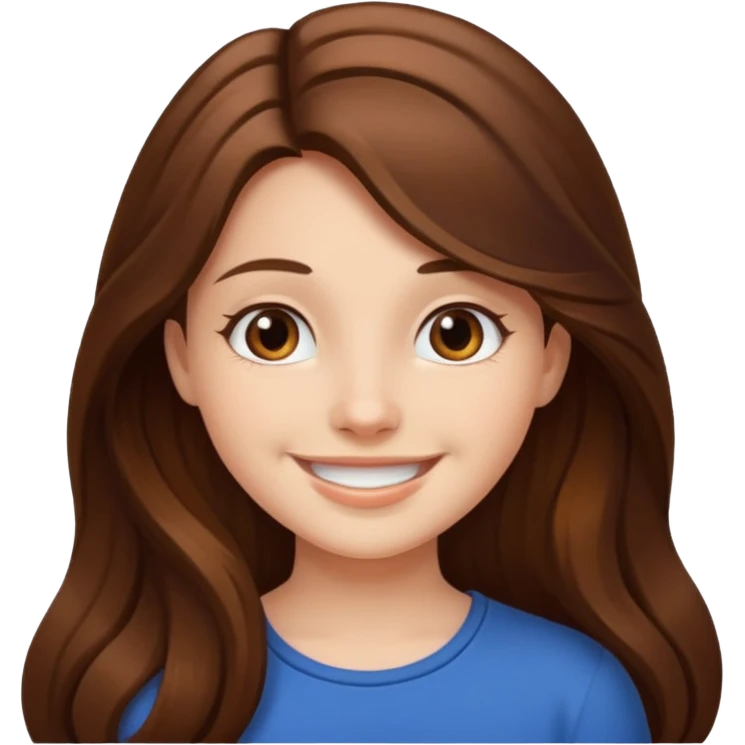 kahverengi uzun saçlı kız emoji