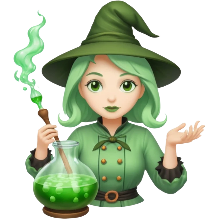 green witch cooking potion emoji