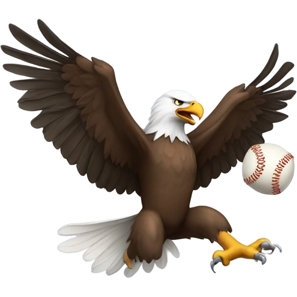 Eagle hitting baseball emoji