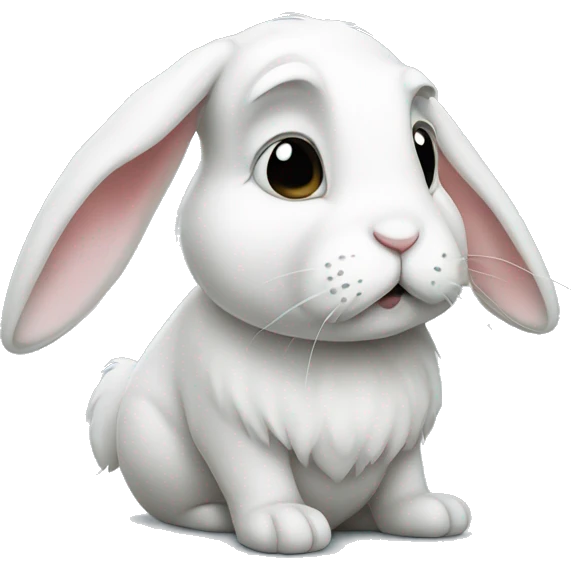 sad white rabbit emoji