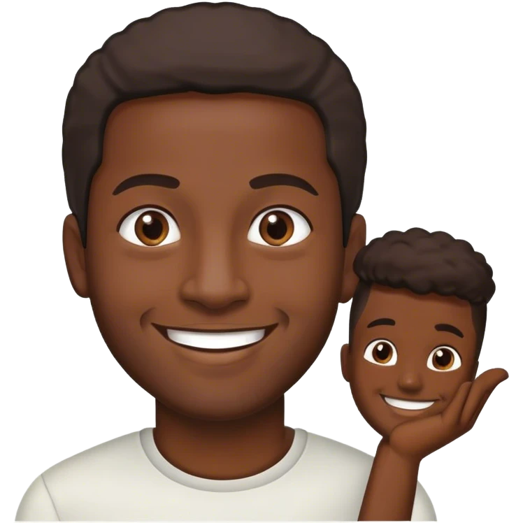 Black man with Mustafa emoji