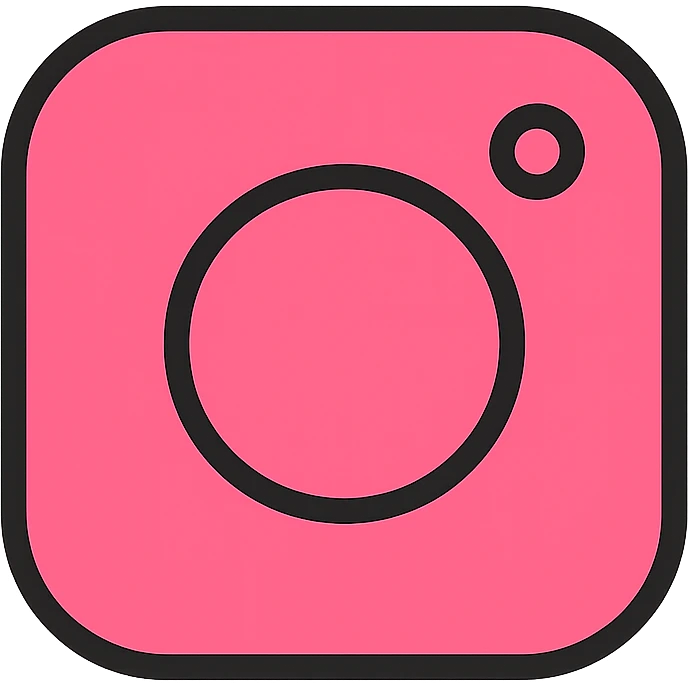 Instagram logo in pink color icon style emoji