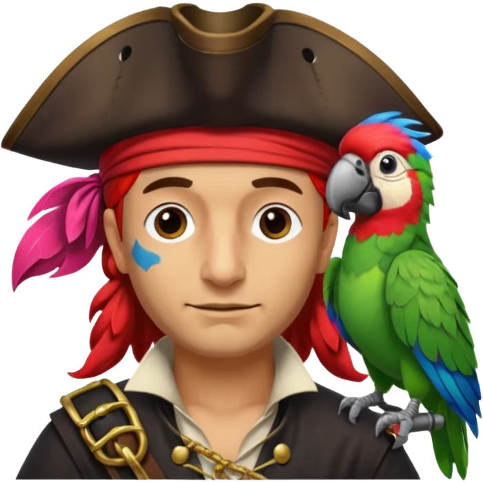 pirate and parrot emoji