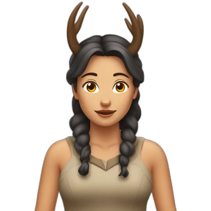 Mujer con cuernos de ciervo  emoji