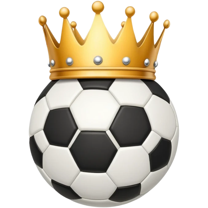Soccer ball with crown emoji