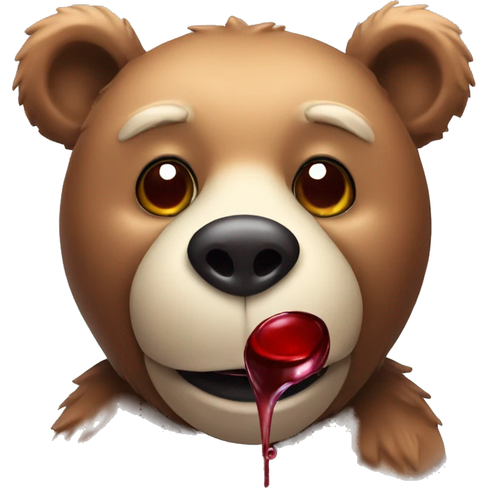 Bear with mulled wine  emoji